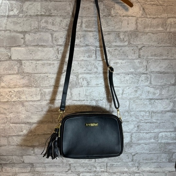 Joy & Iman Black Crossbody Bag with Tassel - Picture 2 of 3